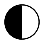 Circle With Left Half Black SVG Icon